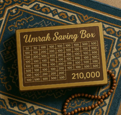 Umrah Saving Box Save- 210,000 For Umrah