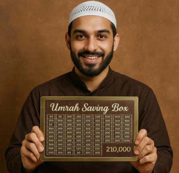Umrah Saving Box Save- 210,000 For Umrah