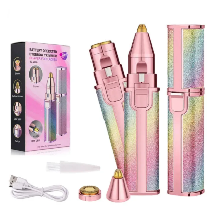 2-in-1 Rechargeable Hair Remover & Eyebrow Trimmer for Women