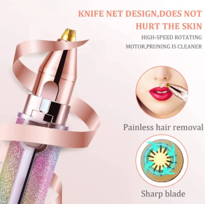 2-in-1 Rechargeable Hair Remover & Eyebrow Trimmer for Women